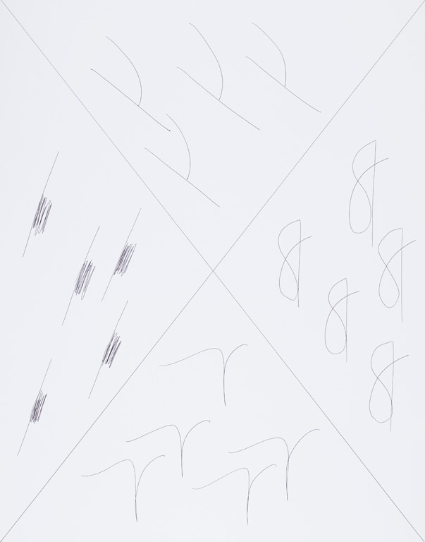 Claude Closky, ‘X (c),’ 2015, black ballpoint pen on paper, 65 x 51 cm.